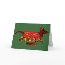 Valentine Weiner Dog Greeting Card