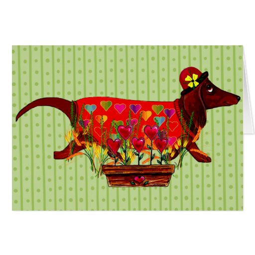 Valentine Weiner Dog Card | Zazzle