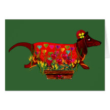 Valentine Weiner Dog Greeting Card