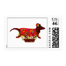 Valentine Weiner Dog Stamp