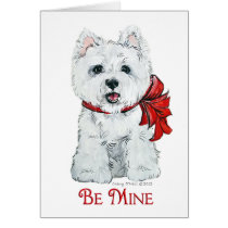 Valentine Westie - Be MIne cards