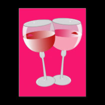 Valentine Wine postcards