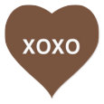 Valentine XOXO Heart Stickers © 2011 M. Martz
