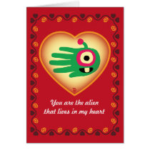 Valentine's Alien card