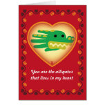 Valentine's Alligator card