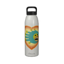 Valentine's Astronaut Poodle bottle Reusable Water Bottle
