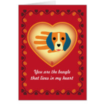 Valentine's Beagle card