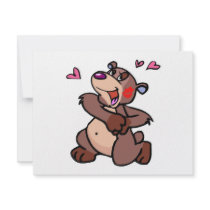 Valentines Bear Personalized Invitation