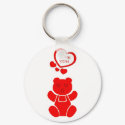 Valentines Bear Keychain