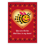 Valentine's Bee Card