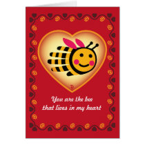 Valentine's Bee Card