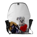 Valentines Boxer dog Rickshaw Zero Messenger Bag