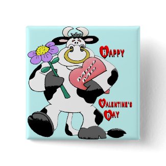 Valentine's Bull button