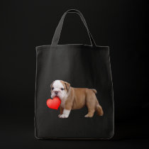 Valentine's bulldog puppy bags