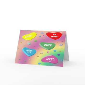 Valentine's Candy Hearts card