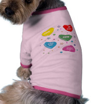 Valentine's Candy Hearts pet clothing by MindDesignGrafx Valentine's Candy Hearts pet clothing