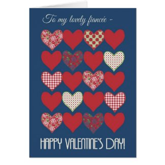 Valentine's Card for Fiancee, Hearts, Roses