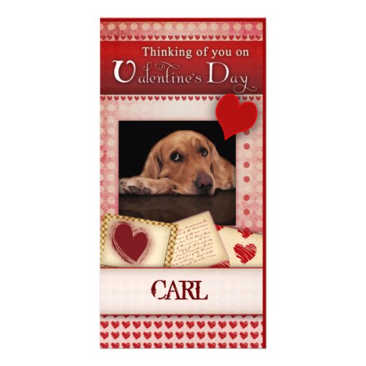 Valentine's card from the dog photo card template