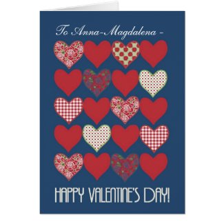 Valentine's Card to Personalize, Hearts, Roses
