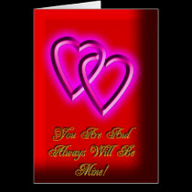 Valentines Card with Linked Hearts