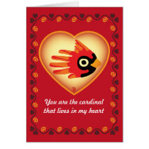 Valentine's Cardinal card