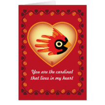 Valentine's Cardinal card