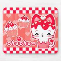 Valentine's Cupcake Kitty Mousepad mousepads