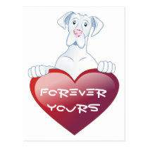 Valentine's Dane - Forever Yours Card postcards