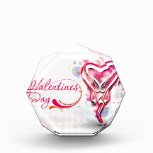 Valentines day 3 acrylic award