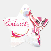 Valentines day 3 star sticker