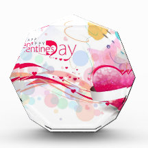 Valentines day acrylic award