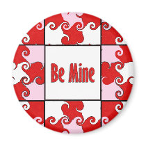 Valentine's Day Art Be Mine magnets by dndartstudio Valentine's Day Art Be Mine magnets