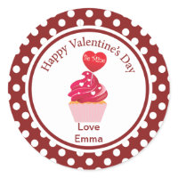Valentine's Day "Be Mine" Cupcake Stickers