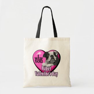 Valentines Day Boston Terrier bag