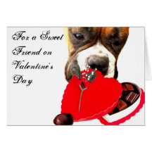 Valentine's Day Boxer greeting card