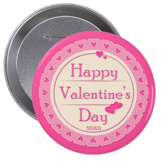 Valentine's Day Button - "Happy Valentine's Day"