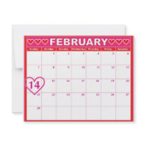 Valentines Day Calendar invitations by mariabellimages Valentines Day Calendar invitations
