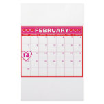 Valentines Day Calendar Stationery Paper