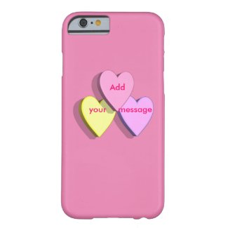 Valentine's Day Candy Heart iphone Case Add Text