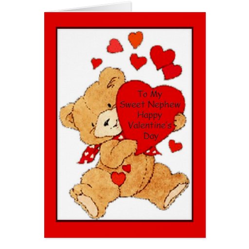 Valentine's Day Card For Nephew | Zazzle