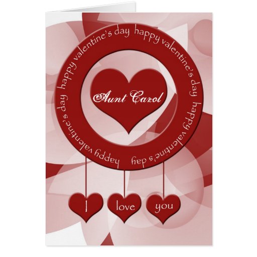 Valentines Day Card For Special Aunt Zazzle 