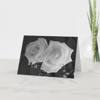 Valentine's Day card - White Roses card
