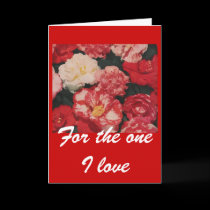 Valentines day card with flowers