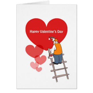 Valentine's Day Cards, Red Hearts