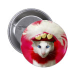 Valentine's Day Cat Button