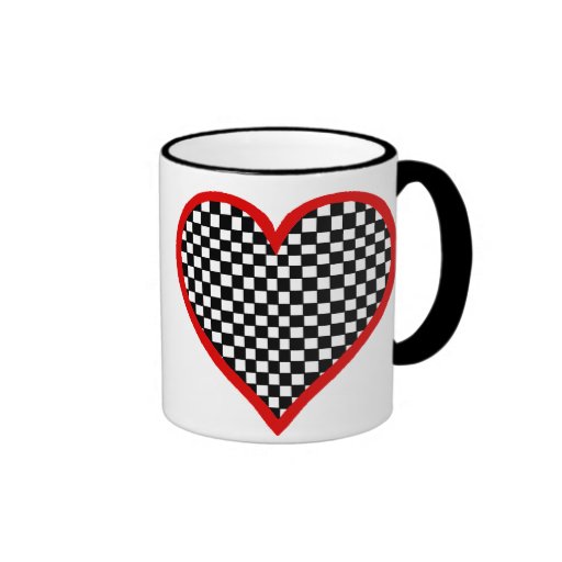 Valentine's Day Checkerboard Heart Mug