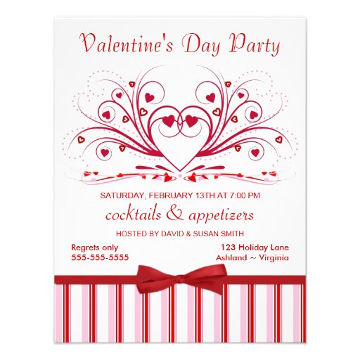 Valentine's Day Cocktail Party Invitations (front side)
