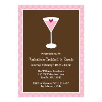 Valentine's Day Cocktail & Sweets Party Invitation