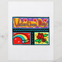 valentines day collage rose rainbow personalized flyer