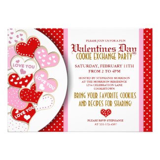 Valentines Day Cookie Exchange Party Invitation